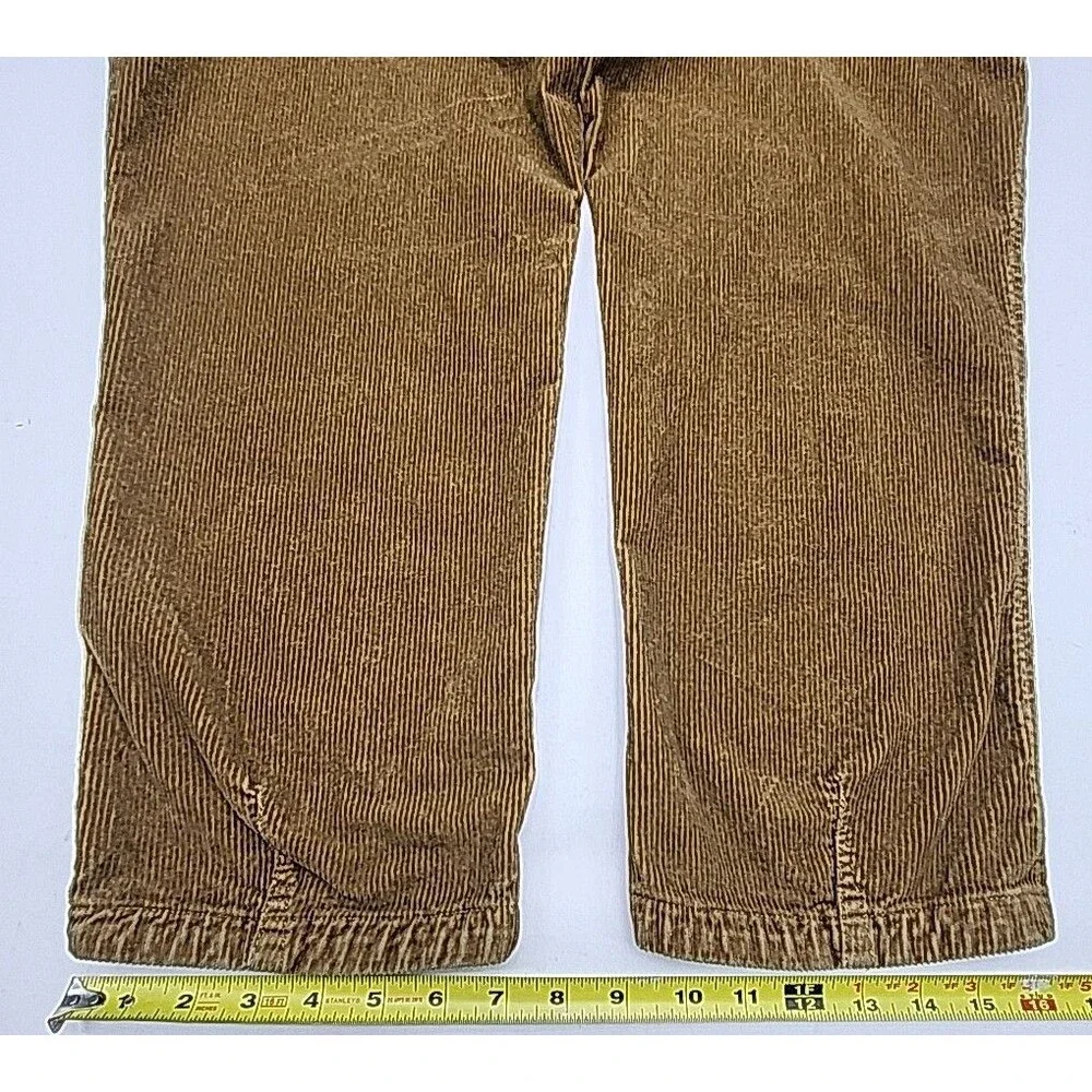 North Face Pants Cord Cordurory Size XL Brown Elastic Waist Pull-On Mens 36 x 29
